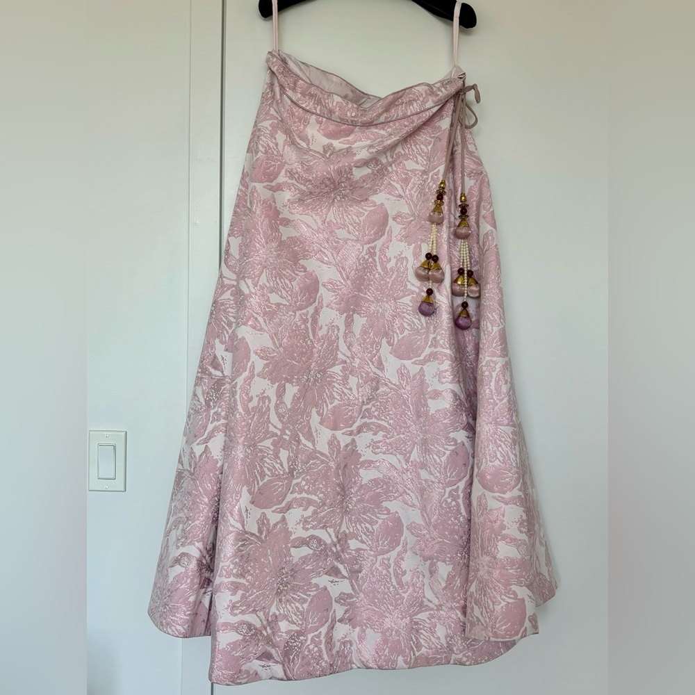 LIGHT PINK LEHENGA CHOLI WITH DUPATTA from Panash India + matching jewelry